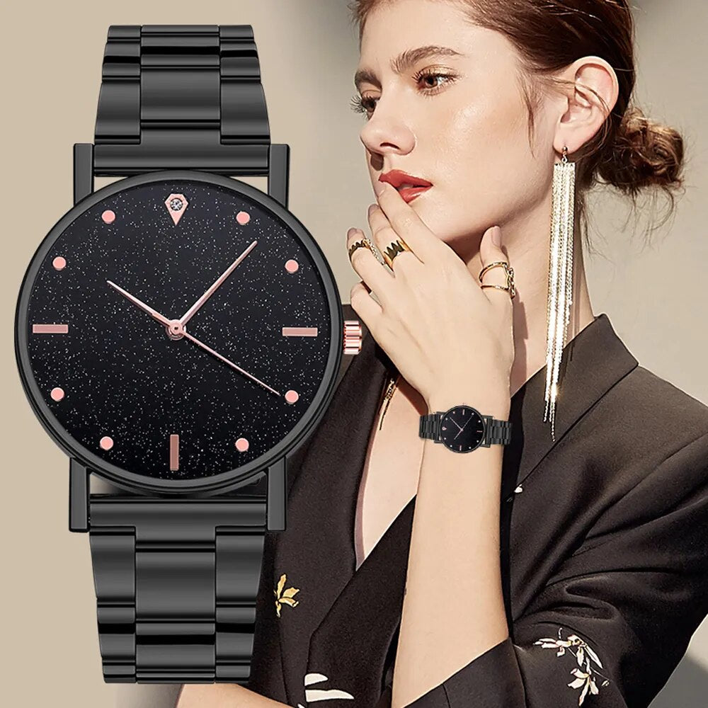 Stainless Steel Band Wristwatch