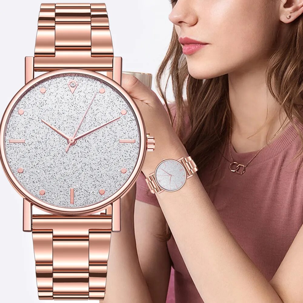 Stainless Steel Band Wristwatch